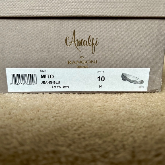 *NEW* RANGONI FIRENZE  Size 10 Narrow Amalfi “Mito” Pump Orn Blu Jean - Picture 6 of 6